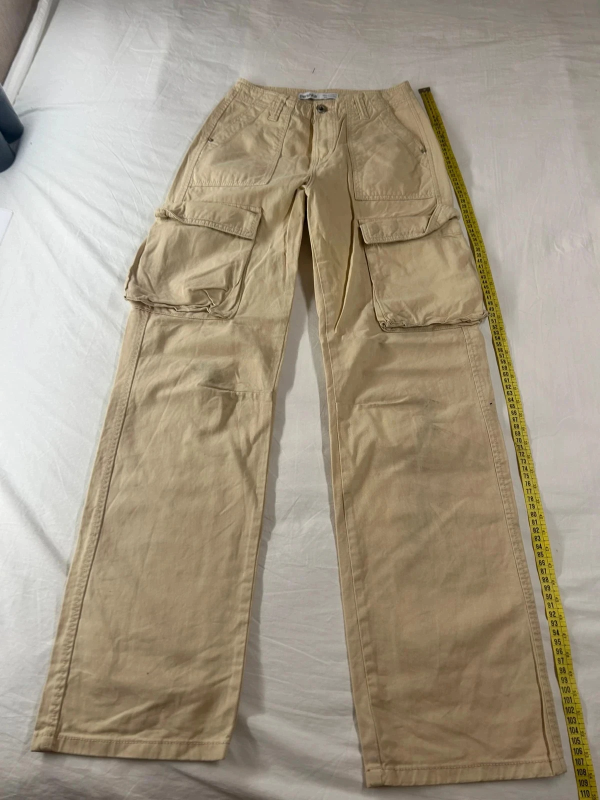 Creamy beige high-waisted Bershka jeans – photo 2